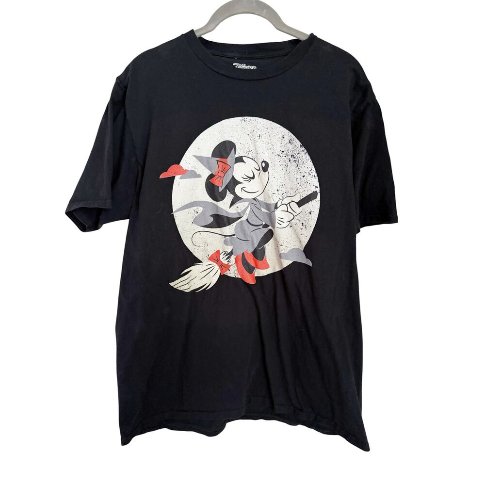 Disney Minnie Mouse Halloween Witch Graphic Tee | Black | Women’s XL / Unisex L